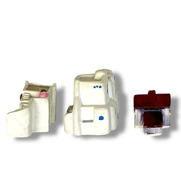 Vintage Greek Alabaster Village Miniature Houses Hand Made in Greece Set of 3 - Picture 9 of 16